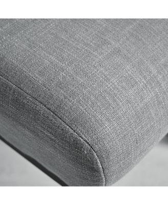 Set of 2 Fabric Counter Height Stools, 25" Seat Height Armless Upholstered Chairs for Kitchen Island-Maison Boucle