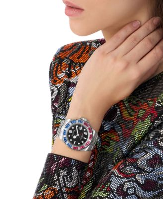 Men's GMT Stainless Steel Bracelet Watch 44mm