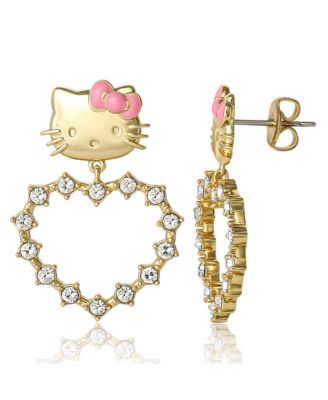Sanrio Heart Dangle Stud Earrings