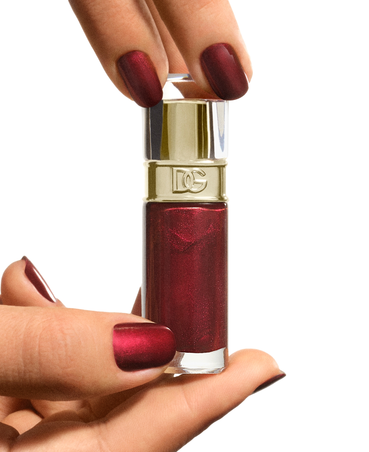 Dolce & Gabbana Nailed It! Quick-dry Lasting Nail Lacquer In 06 G.o.a.t. - Metallic Deep Burgundy Red