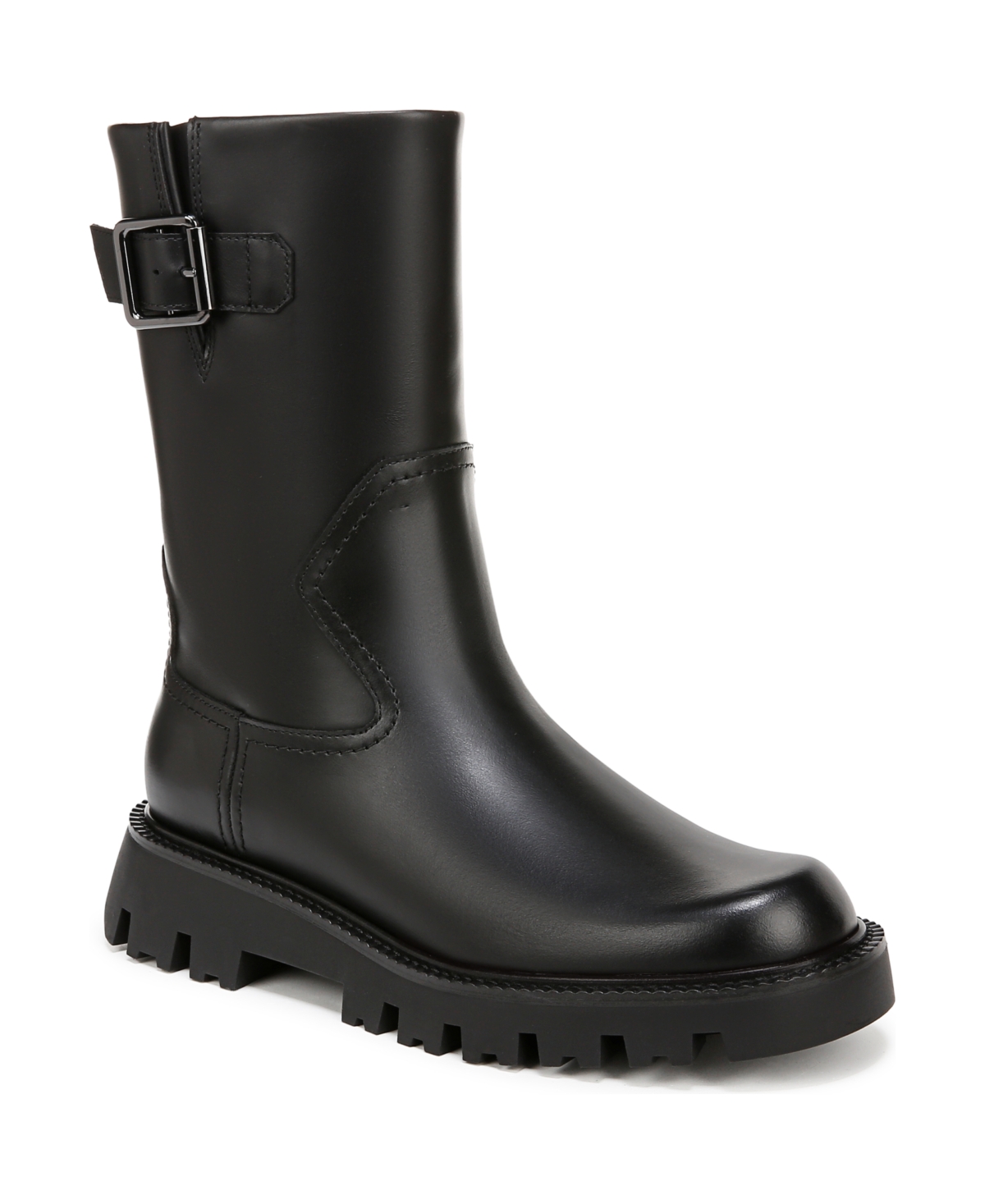 Women's Brina Mid Shaft Lug Sole Boots - Black Leather