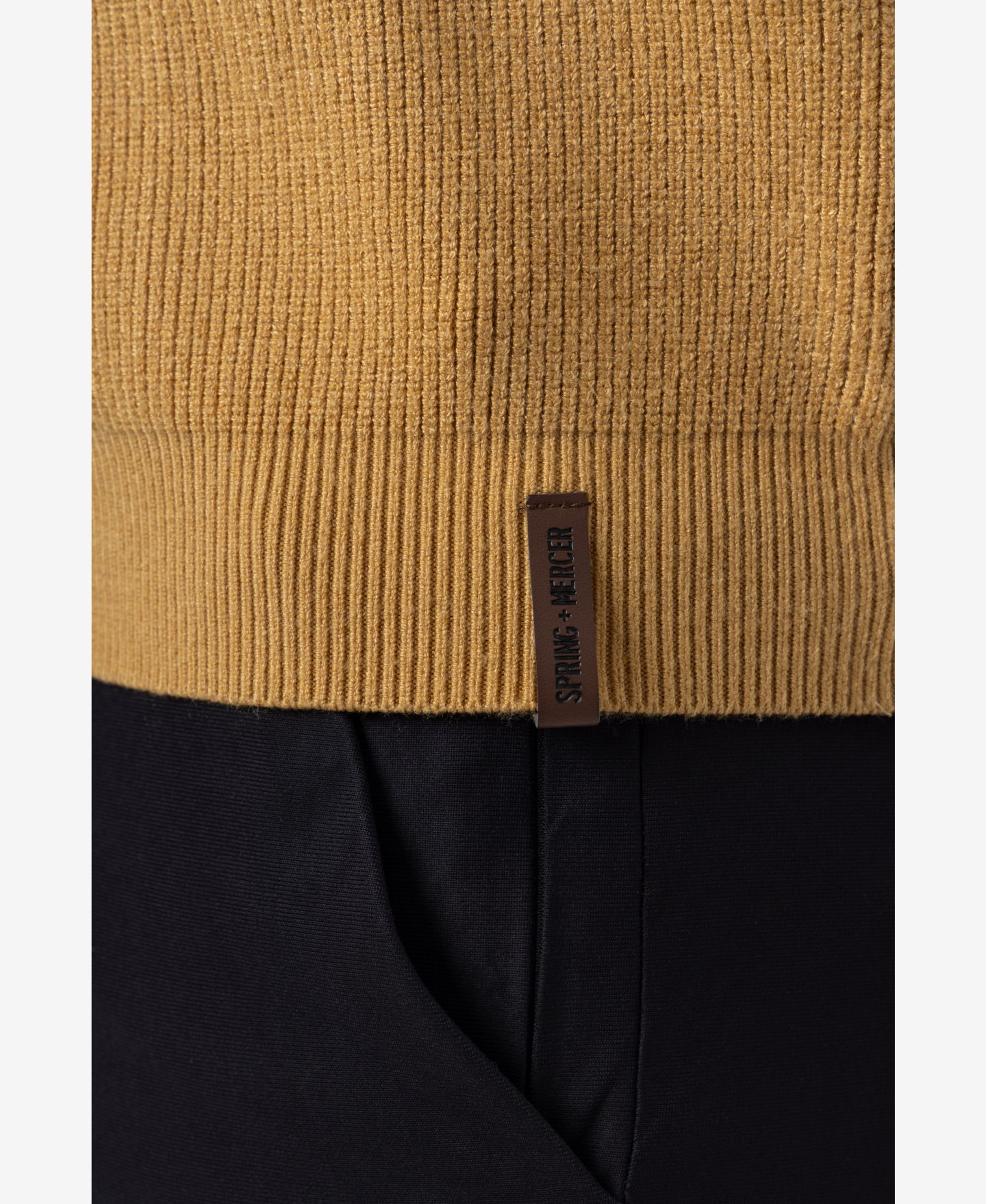Мужской свитер SPRING + MERCER Ribbed Crew Neck, цвет: Медный — фото 6