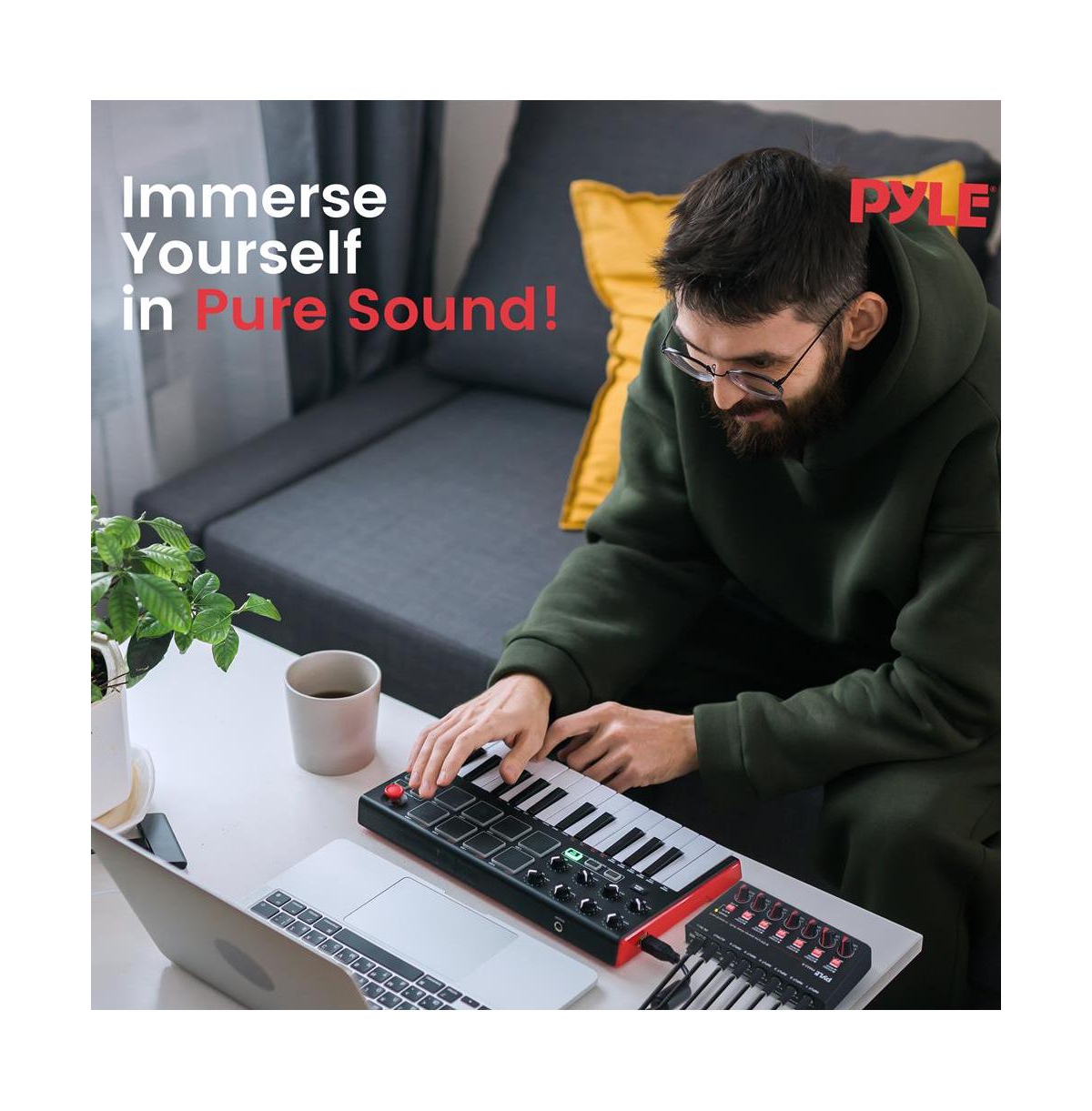 Pyle Compact Bluetooth 6-Channel Line Mixer with Usb Audio Interface