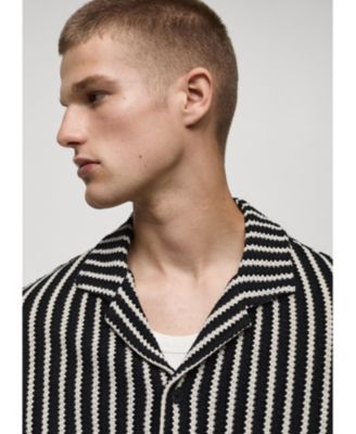 Men's Crochet-Knit Shirt