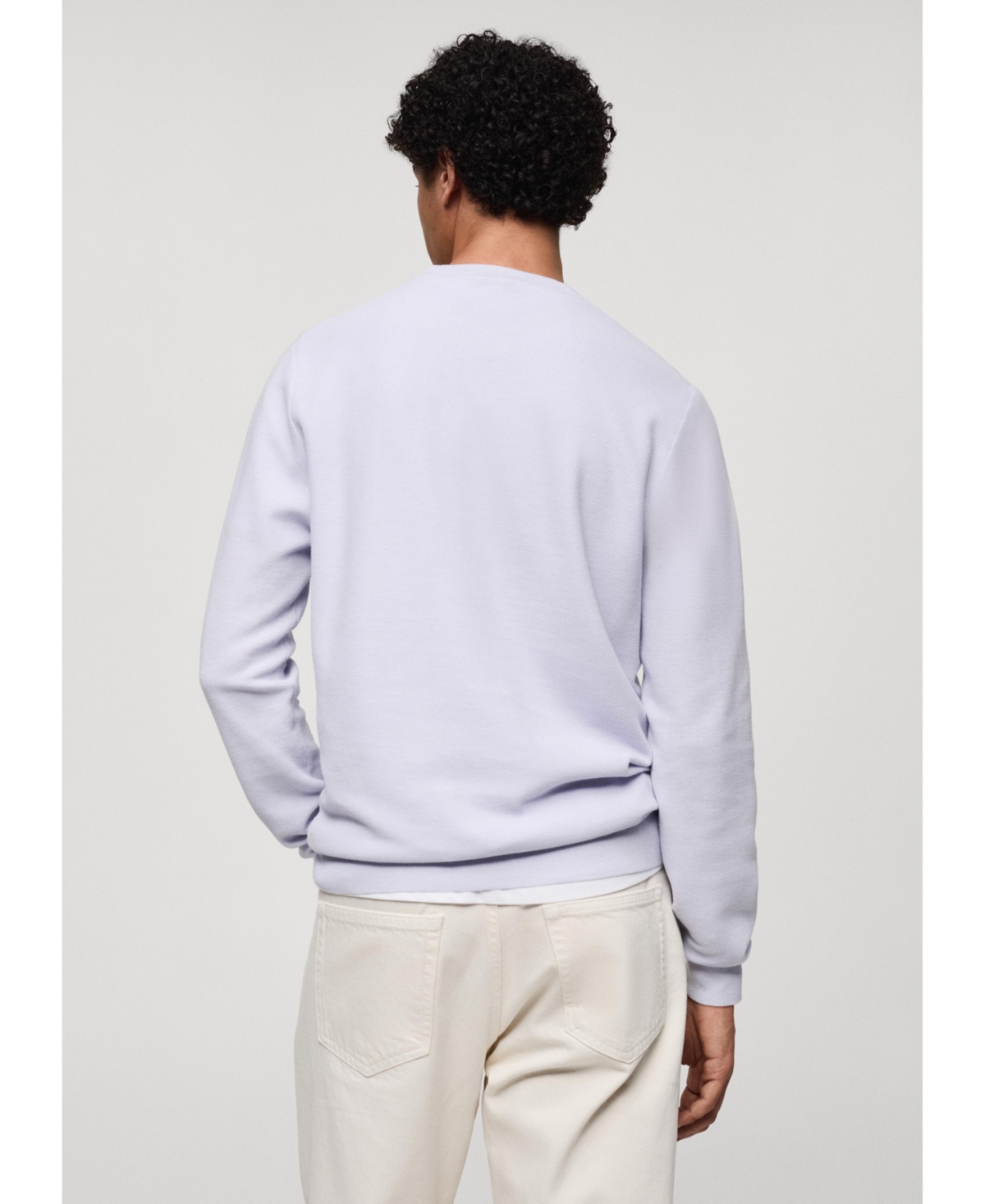 Mango Men's Fine-Knit Cotton Sweater