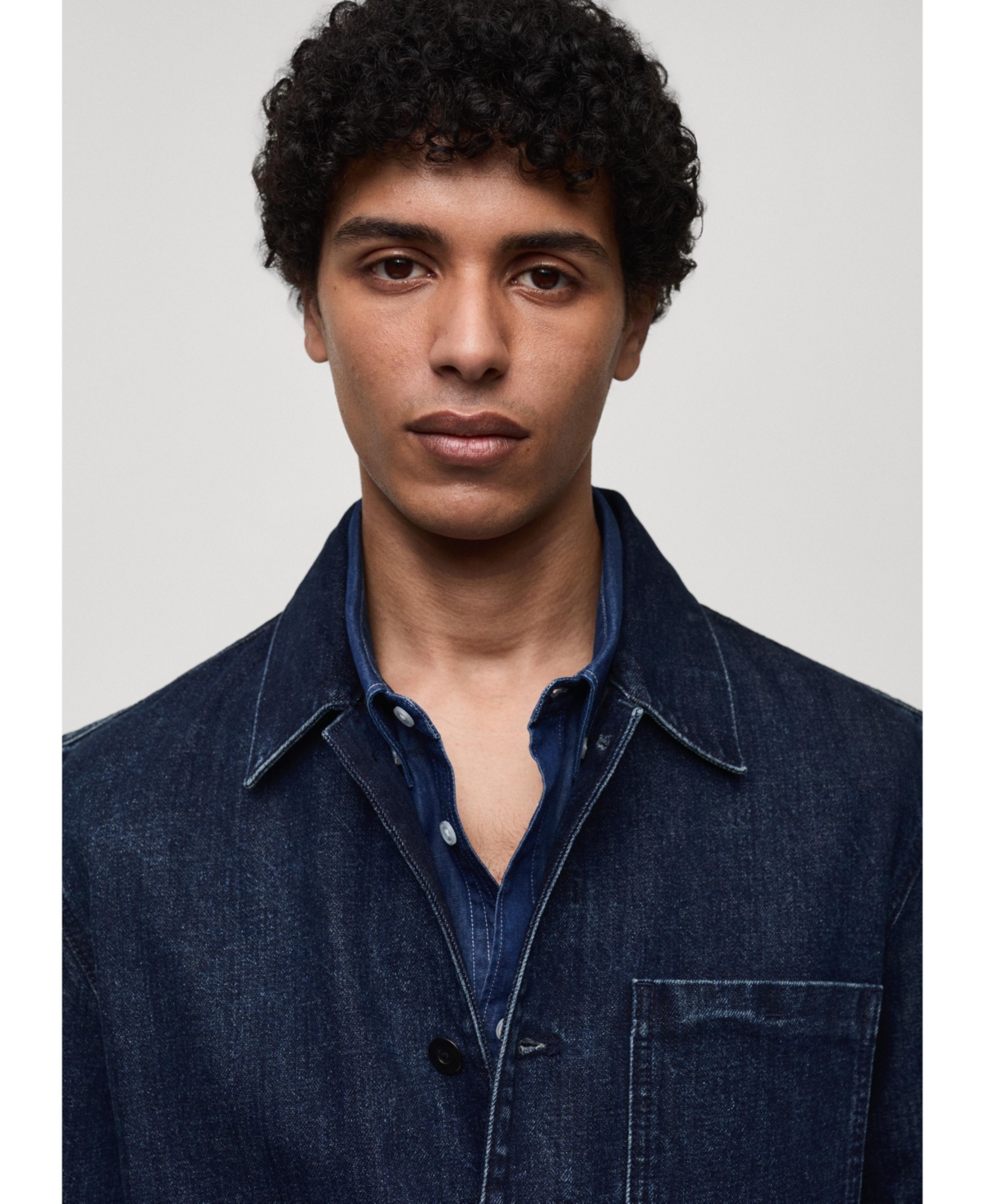MANGO MEN'S POCKETED DENIM JACKET 