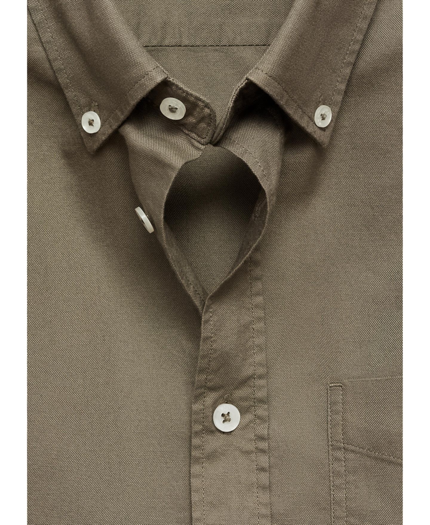 Мужская рубашка Mango Oxford Cotton, цвет: Фиолетовый — фото 7