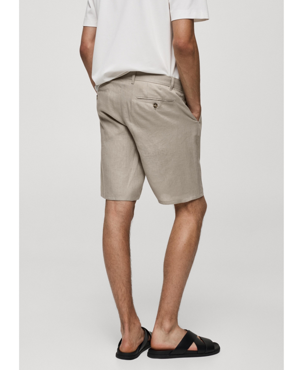 Mango Men's Linen Bermuda Shorts
