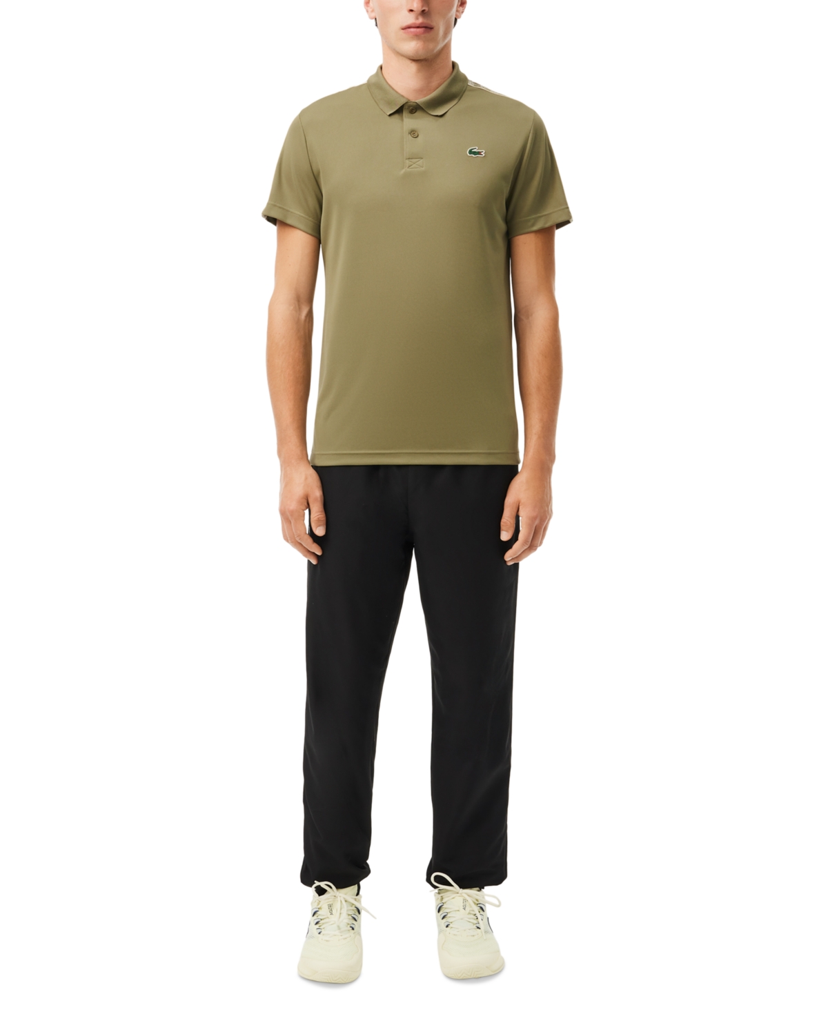 Lacoste Men's Regular Fit Ultra Dry Piqué Tennis Polo - 4xl - 9 In Bmy - Khaki