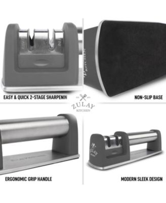 Manual Knife Sharpener for Straight & Serrated Steel Knives