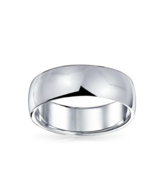 Simple Wide Dome .925 Sterling Silver Band Ring 6MM