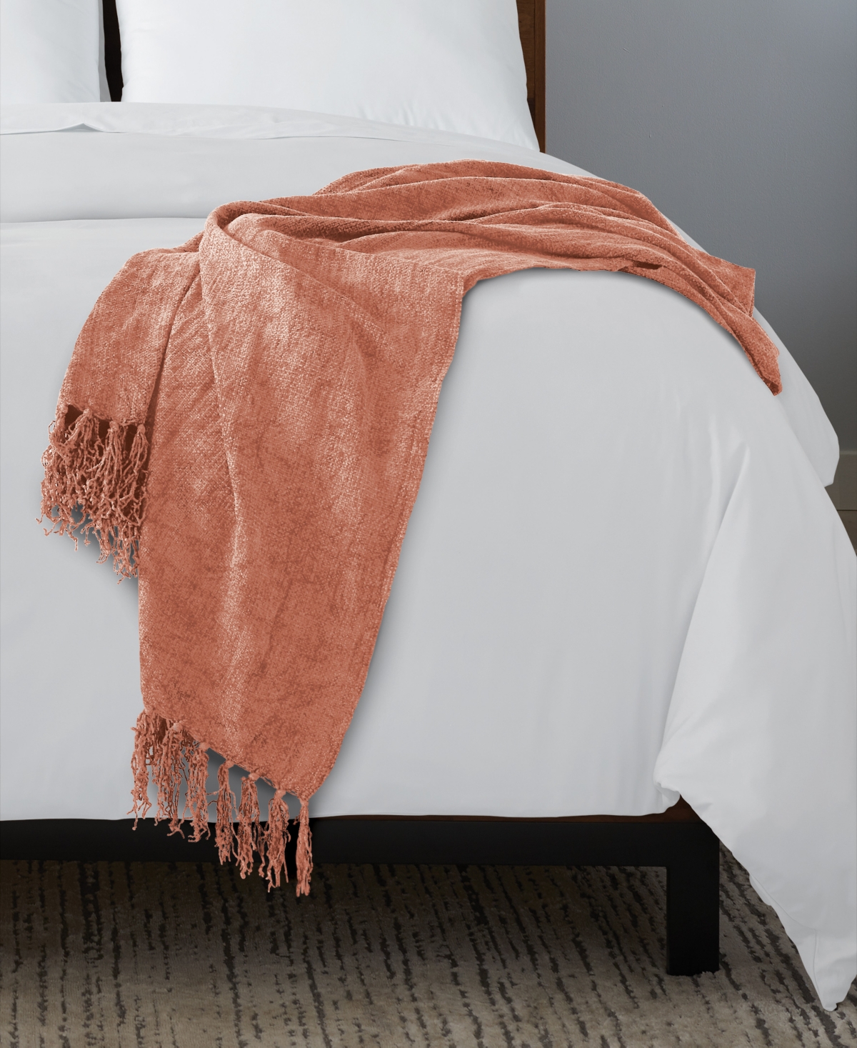 Ella Jayne Classic Weave Chenille Throw, 50" X 60" In Clay