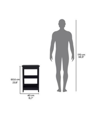 Ross 3-Tier End Table/Nightstand, Side Table