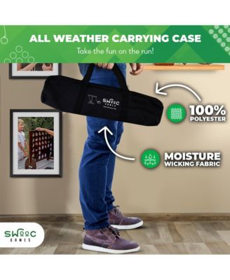 Battle Hooks - XL 2 Player Hook and Ring Game with Shot Ladder - 5+ Games Included - 20 Second Set Up - Ring Toss Game