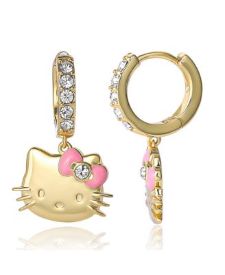 Sanrio Pave Charm Hoop Earrings