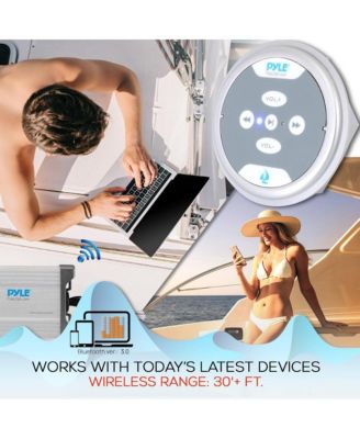 2-Ch. Bluetooth Marine Amplifier Kit, Waterproof, 600 Watt, Silver