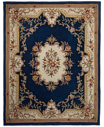 CLOSEOUT! KM Home Majesty Aubusson Navy Area Rugs