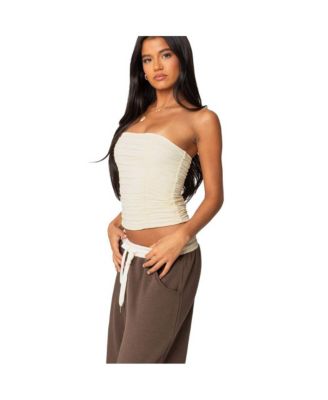 Womens Fifi Gathered Strapless Top