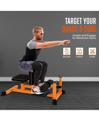 Multi-Function Sissy Squat Machine With Adjustable Squat Bench