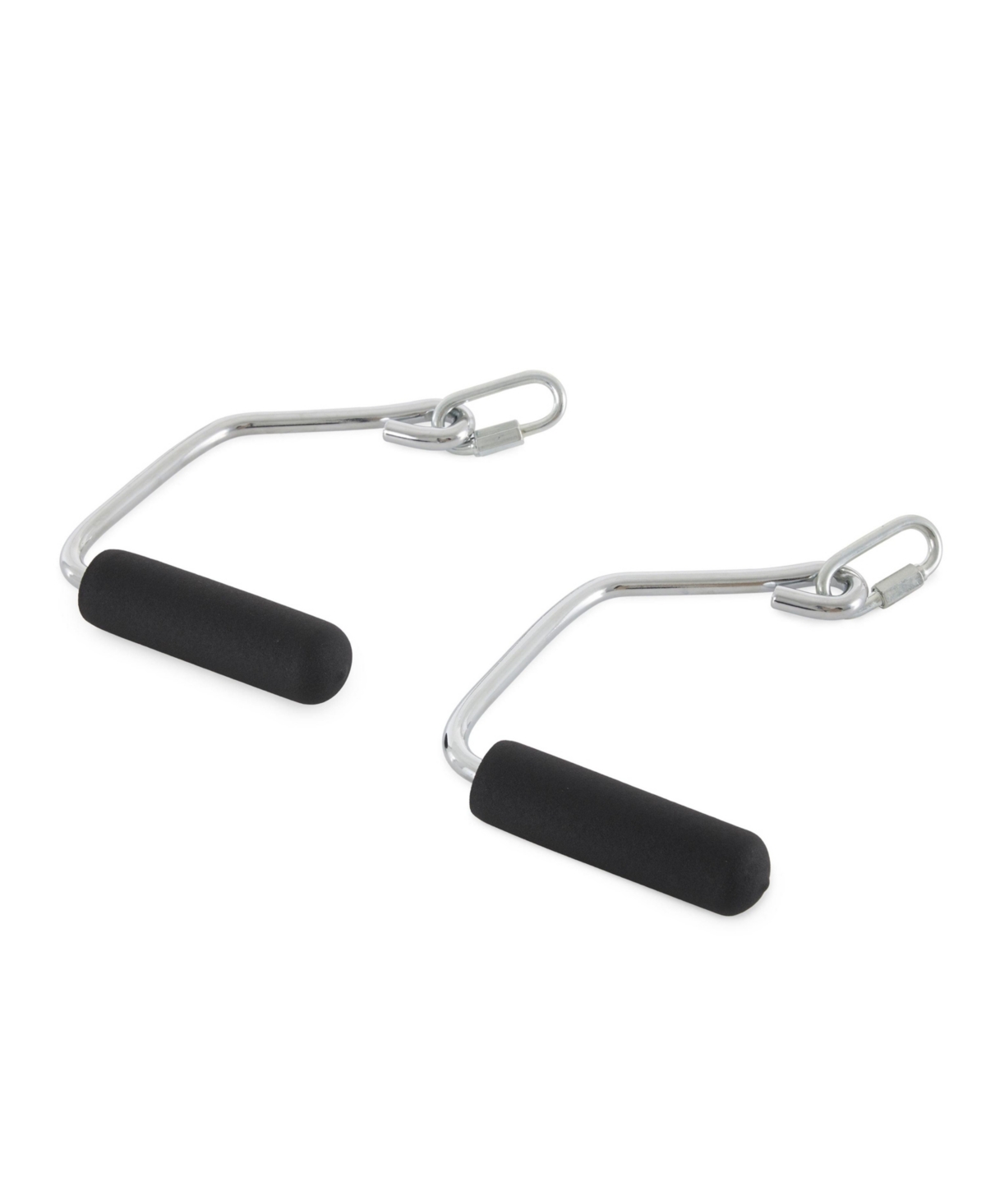 Total Gym 17500 Open Ended Chrome Handles for Home Workout Machines - Black and chrome