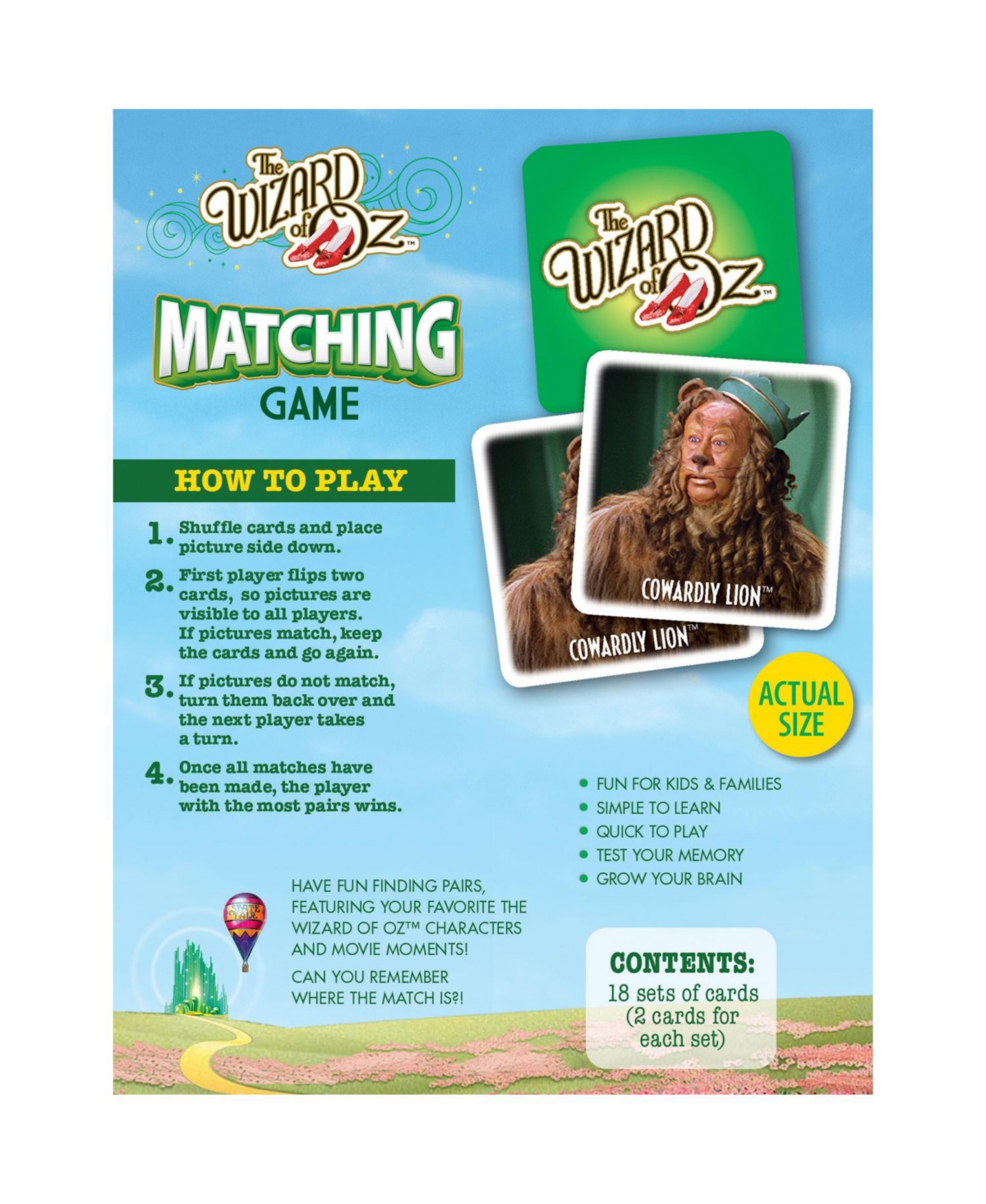 Wizard of Oz Matching Game