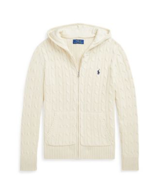 ★★POLO RALPH LAUREN★★ Cable knit wool cotton zipper swea Cable-Knit Cotton Full-Zip Sweater | Ralph Lauren