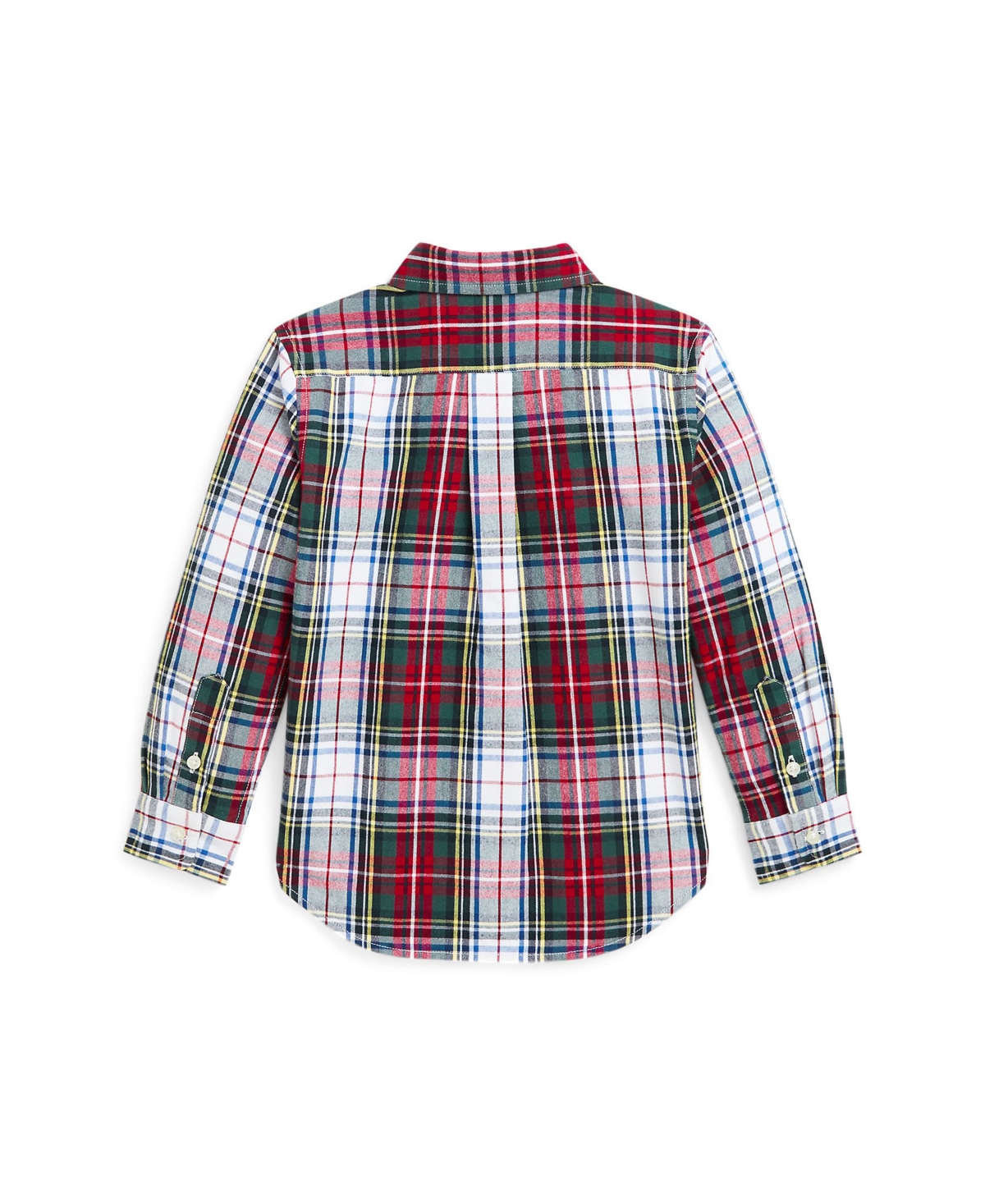 Polo Ralph Lauren Little and Toddler Boys Plaid Brushed Cotton Oxford Shirt -Red Multi
