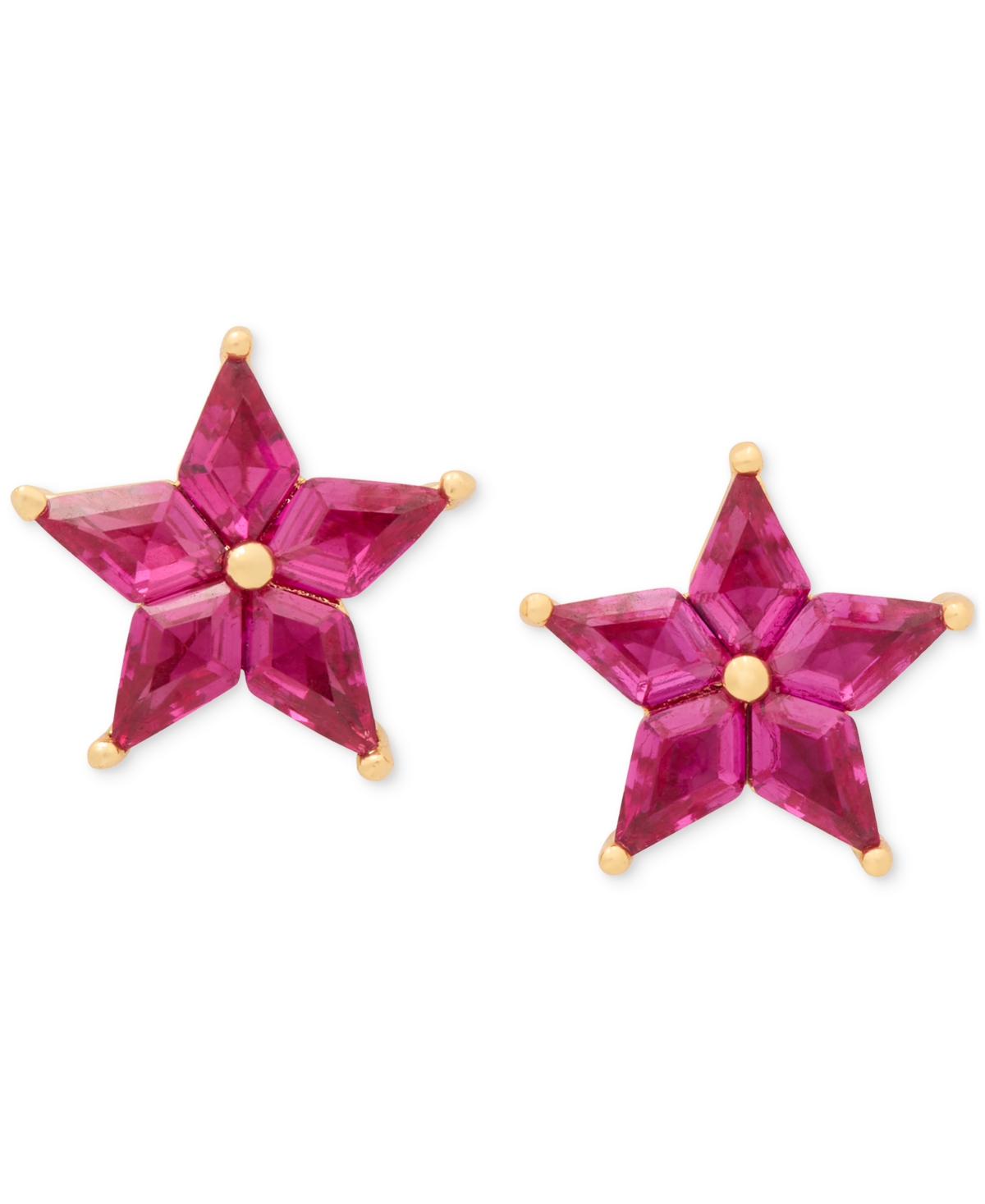 KATE SPADE COSMOS GOLD-TONE CUBIC ZIRCONIA STAR STUD EARRINGS 