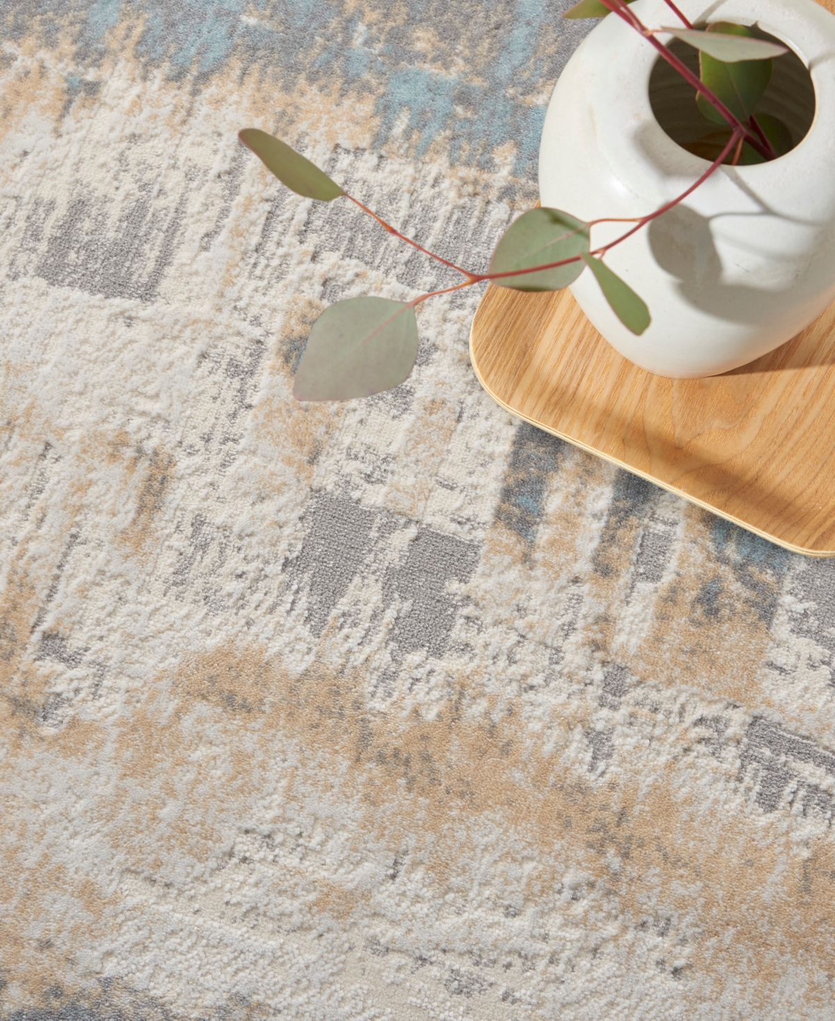 Calvin Klein Ck005 Enchanting Ech02 8'x10' Area Rug In Ivory,mist