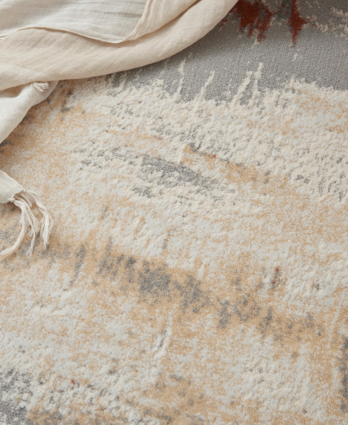 Calvin Klein Ck005 Enchanting Ech02 5'3"x7'3" Area Rug In Gray,rust