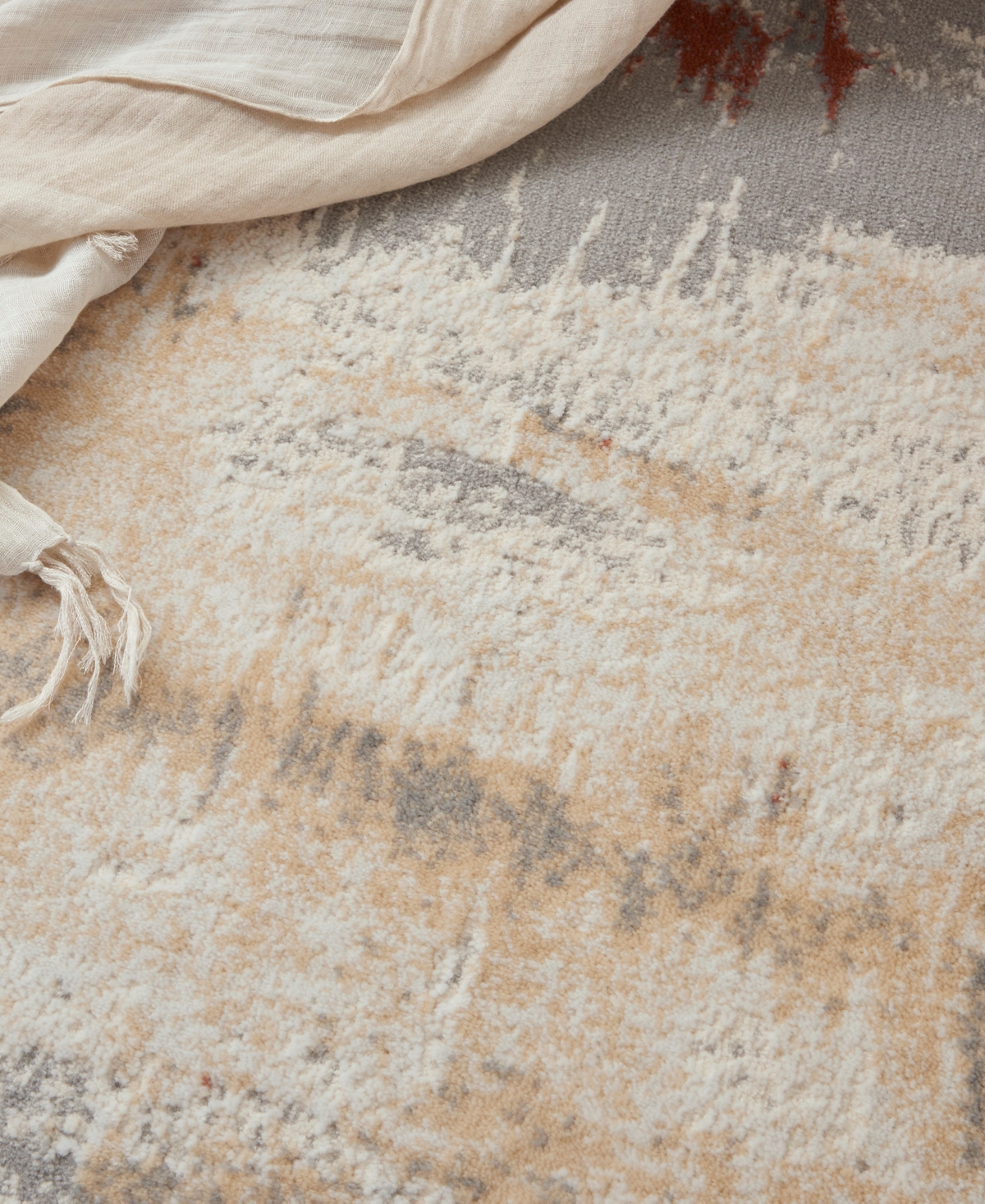 Calvin Klein Ck005 Enchanting Ech02 2'3"x7'3" Runner Area Rug In Gray,rust