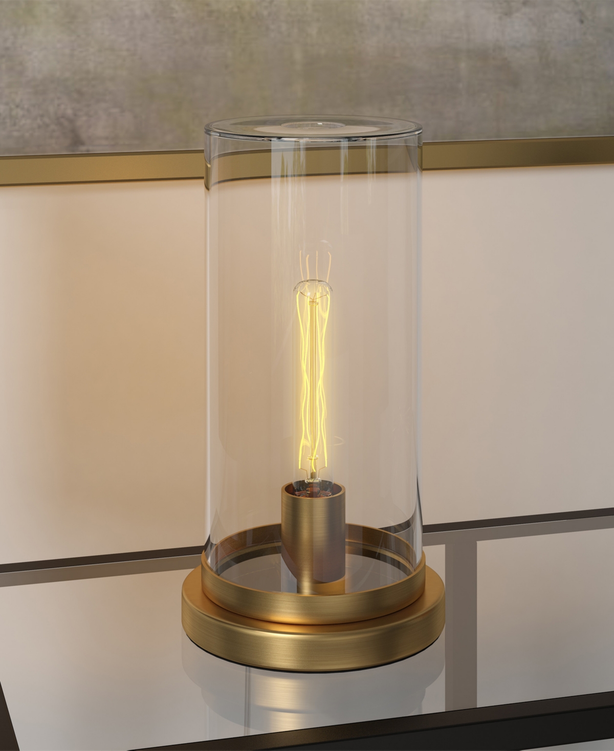 Hudson & Canal 13" Metal Perabo Tall Uplight Mini Lamp In Brushed Brass