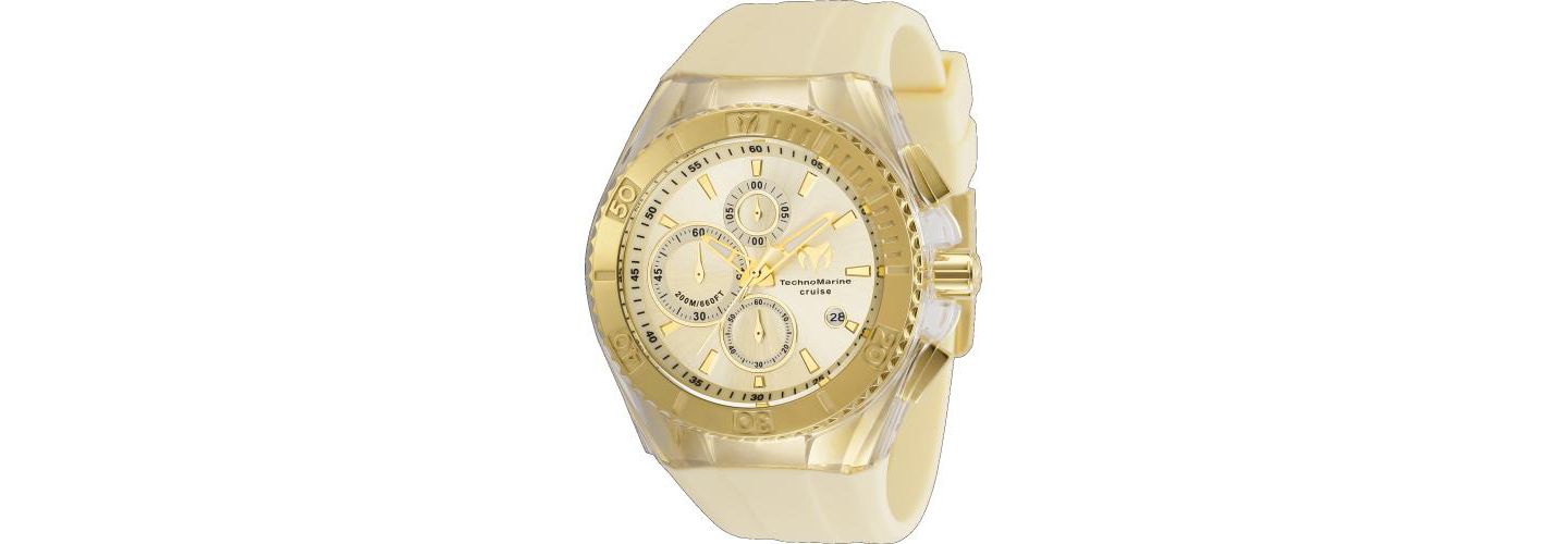 Мужские часы TechnoMarine TM-115216 Cruise Quartz 3 Hand Gold Dial — фото 1