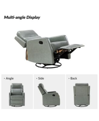 Donat Faux Leather Swivel Recliner