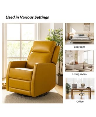 Donat Faux Leather Swivel Recliner