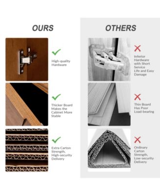 Glenda Contemporary 45'' Wide Sideboard with Adjustable Solid Wood Legs