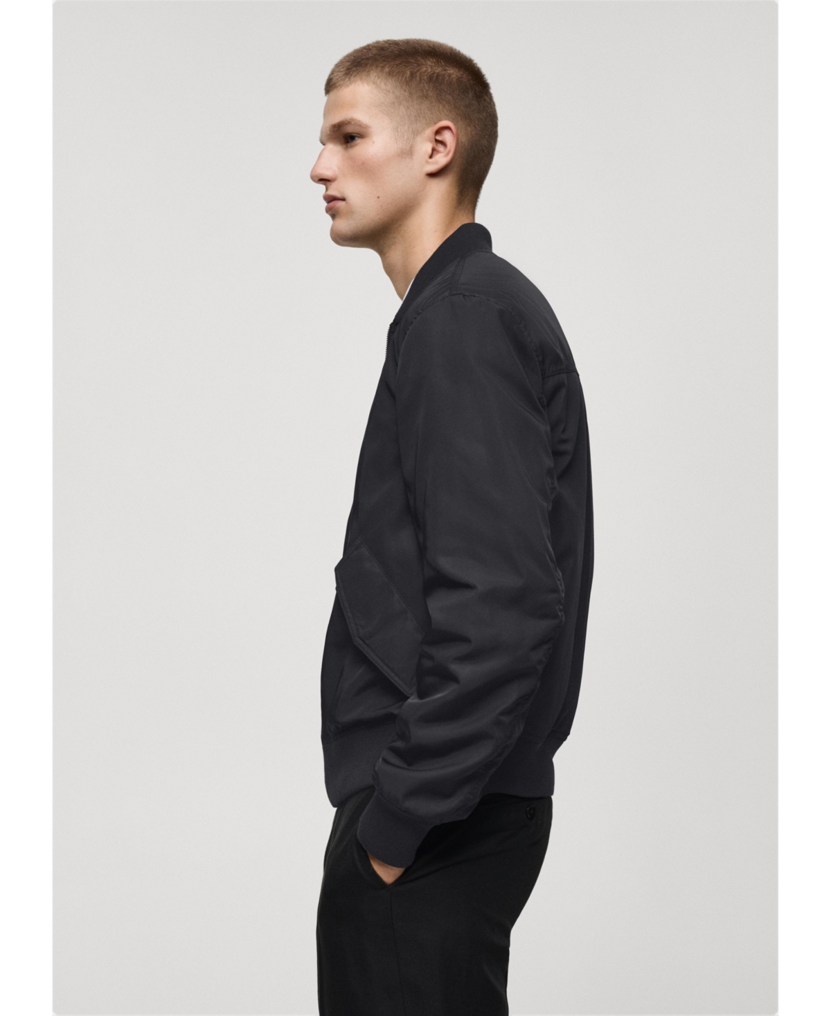 Mango Men's Quilted Water-Repellent Bomber Jacket