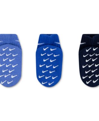 Baby and Toddler Logo Gripper Ankle Socks, 3 Pack