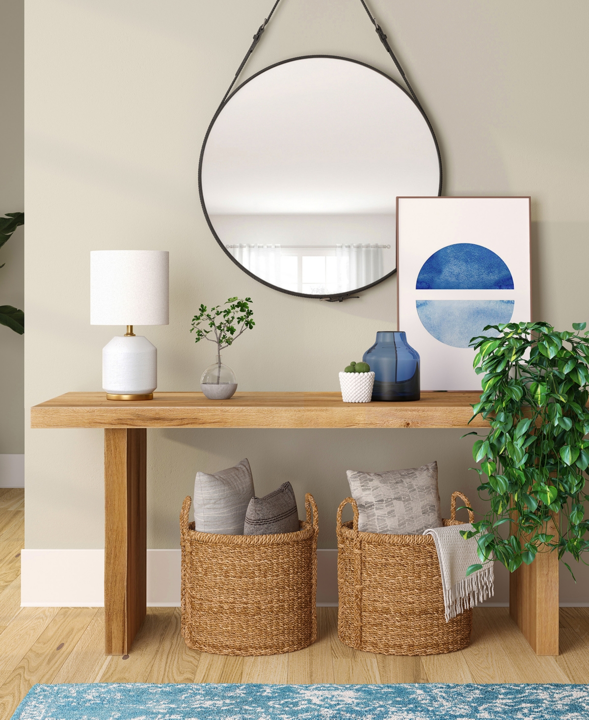 Hudson & Canal 15" Ceramic Esther Mini Lamp In Matte White,antiqued Brass