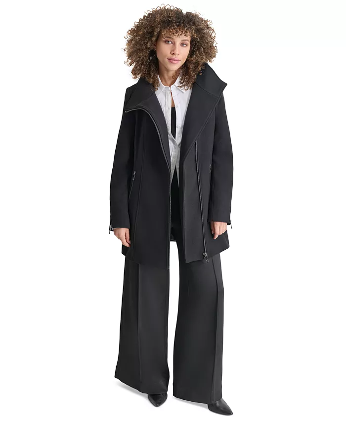 Women's Asymmetrical Zip Coat - thumbnail 5
