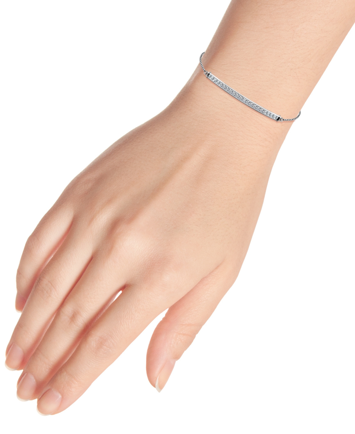 GIANI BERNINI CUBIC ZIRCONIA BAR BOLO BRACELET, CREATED FOR MACY'S 