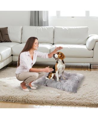 Dream Black Label Leopard Print Crown Dog Bed - Washable Round Cat Bed, Elegant Royal Design Indoor Cuddler Pet Beds for Puppy and Kitten