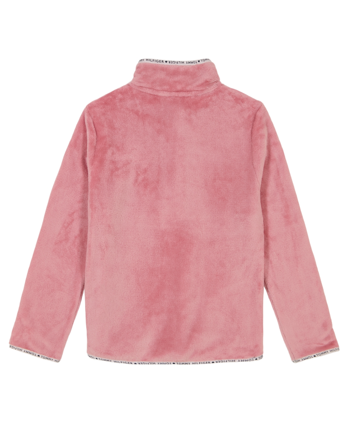 Tommy Hilfiger Big Girls Quarter Zip Plush Sweatshirt