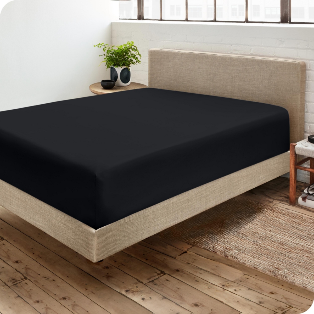 Bare Home Ultra-Soft Double Brushed Fitted Sheet