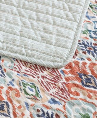 Ikat Tropics Reversible 3-Pc. Quilt Set, King