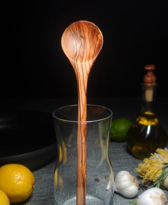 Olive Wood Round Cooking Spoon 12"