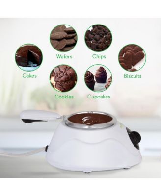 Electric Chocolate Melting Pot Fondue Set, 0.55 lbs Capacity