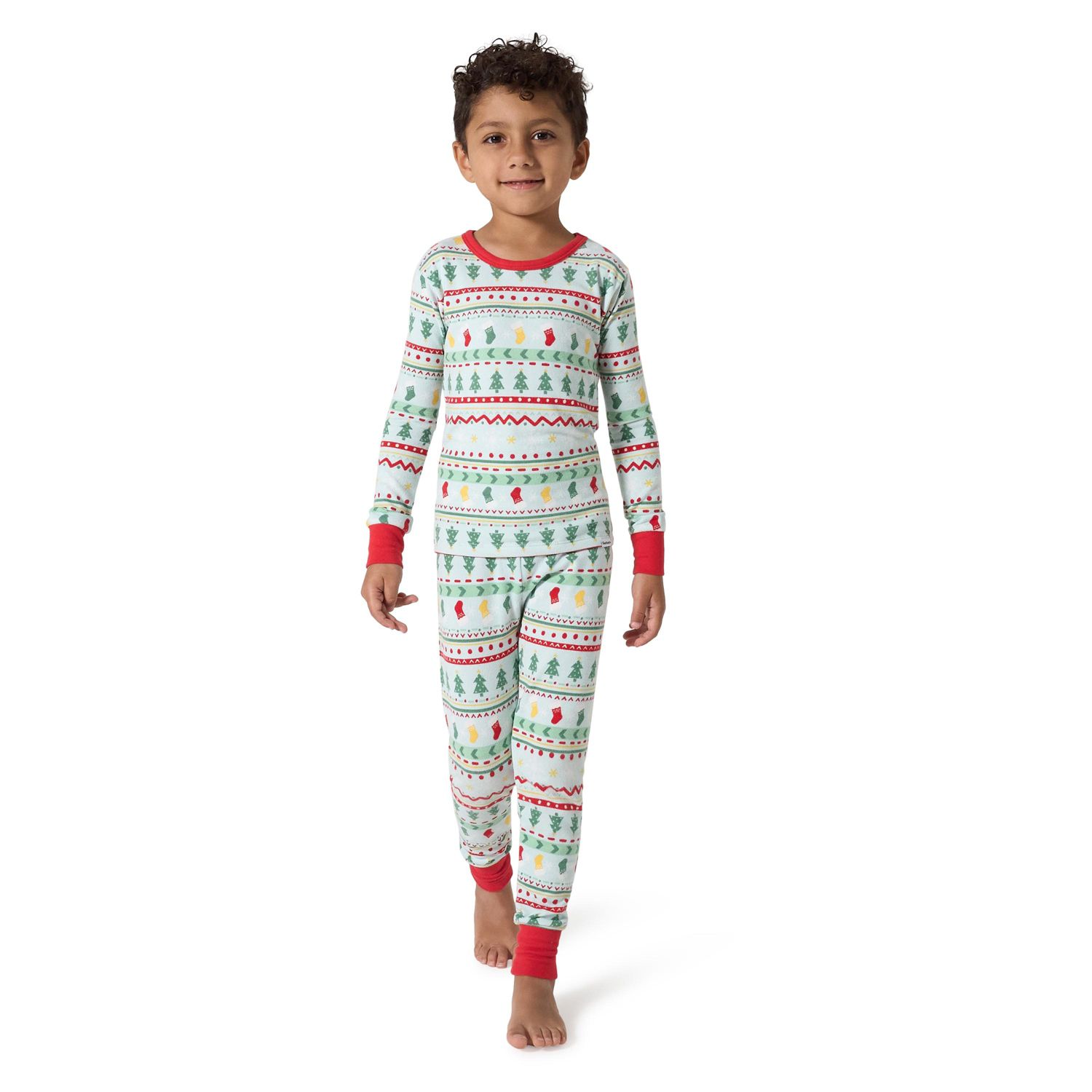 Holiday Family Pajamas Little and Big Kid Neutral Two Piece Pajamas