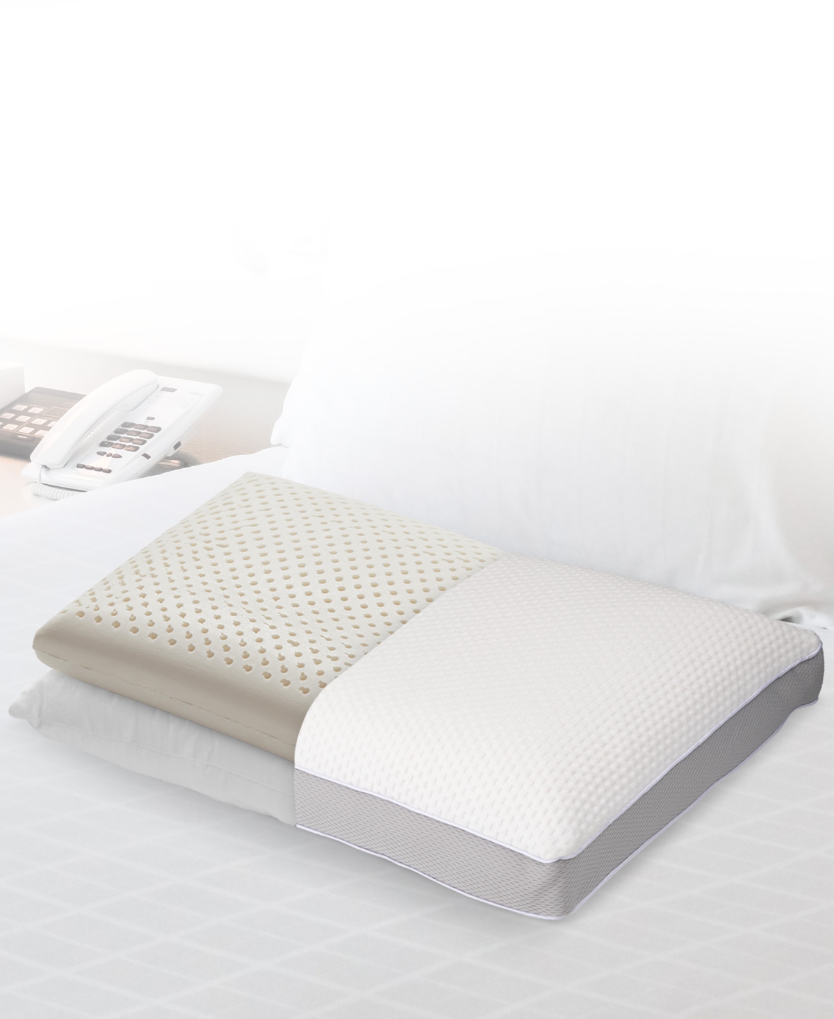 Cheer Collection Dual-sided Memory Foam Pillow, Standard In White