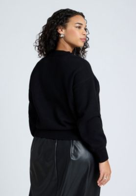 Women's Plus Size Bow Intarsia Sweater